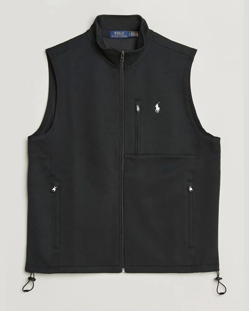 Ralph Lauren Double Knitted Vest Polo Black Schwarz