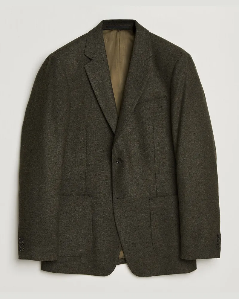 Tiger of Sweden Justin Wool Flannel Suit Blazer Muted Canopy Grün