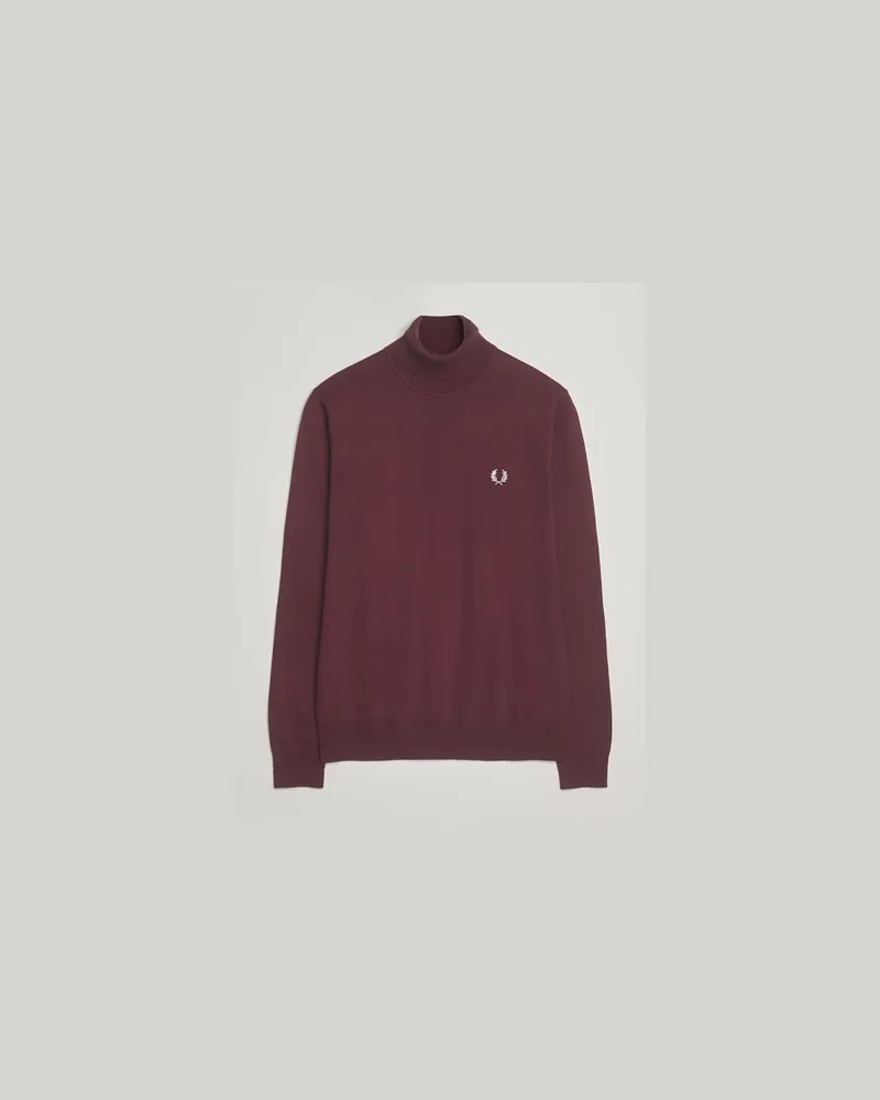 Fred Perry Classic Rollnock Jumper Oxblood Rot
