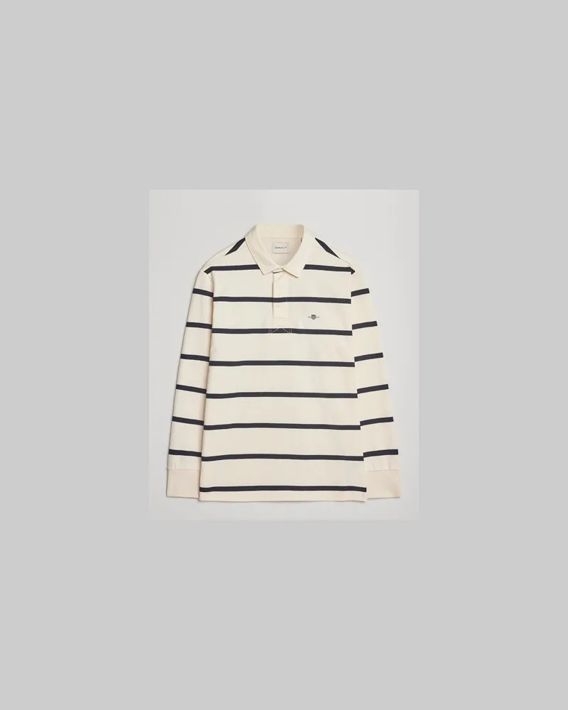Gant Thin Stripe Heavy Rugger Cream Weiß