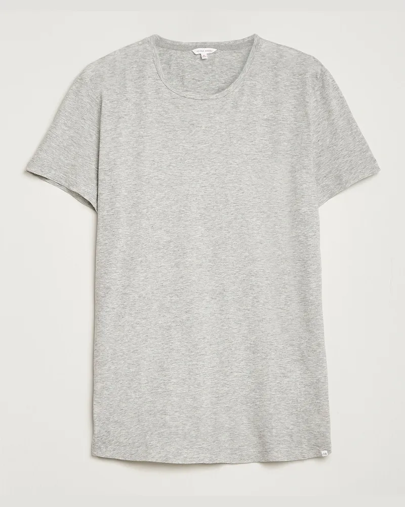 Orlebar Brown OB Crew Neck Tee Mid Grey Melange Grau