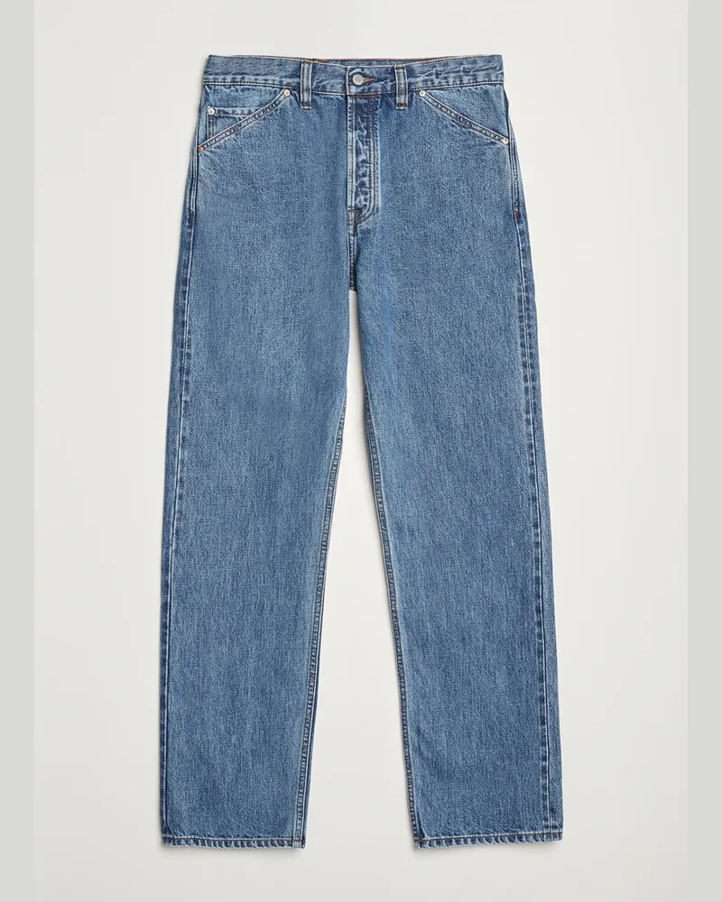 Drake's 5-Pocket Japanese Selvedge Jeans Bleach Blau