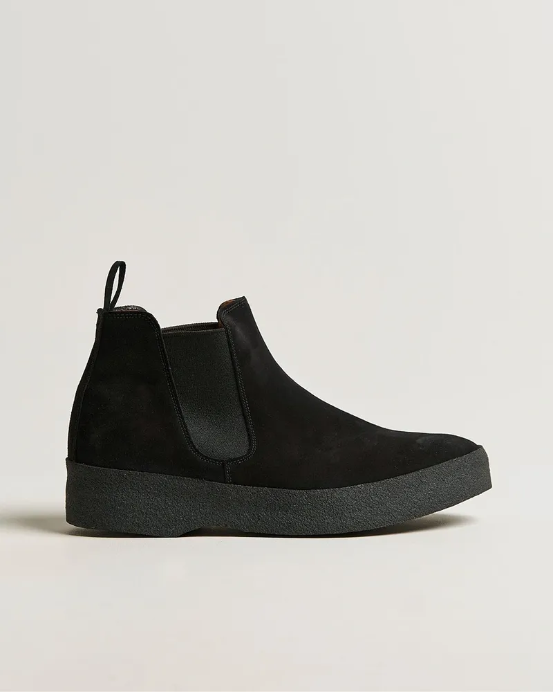 Sanders Adam Chelsea Boot Black Suede Braun