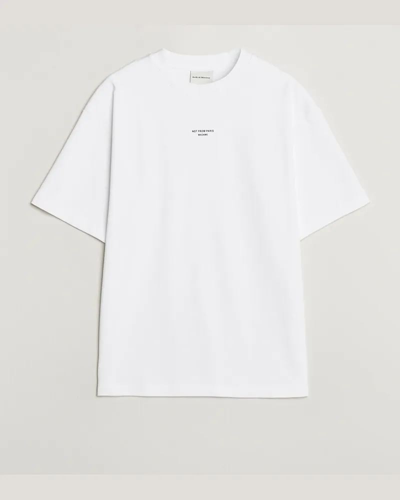 Drôle de Monsieur Classic Slogan T-Shirt Optic White Weiß