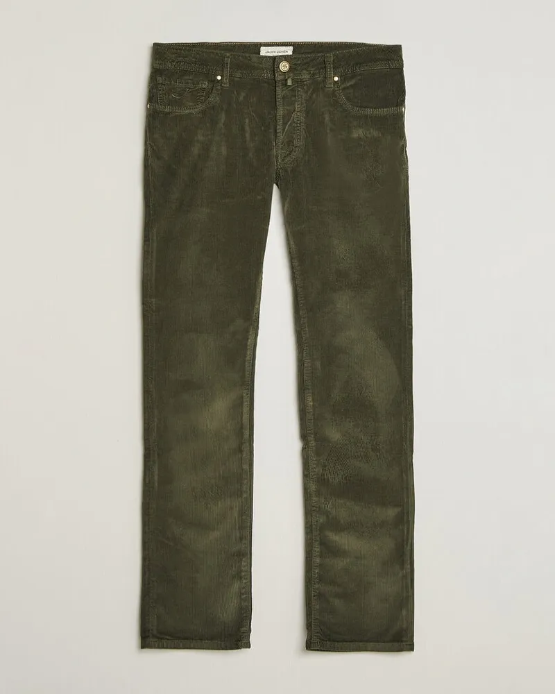Jacob Cohën Bard 5-Pocket Medium Corduroy Trousers Green Grün