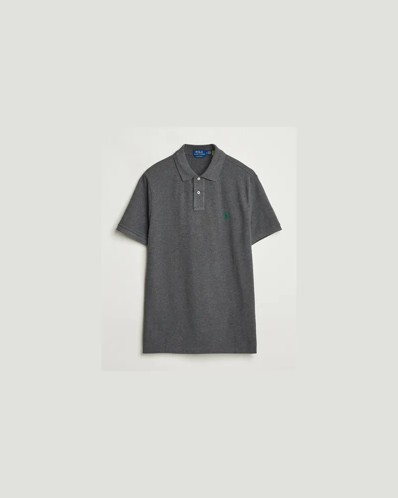 Ralph Lauren Custom Slim Fit Polo Barclay Heather Grau