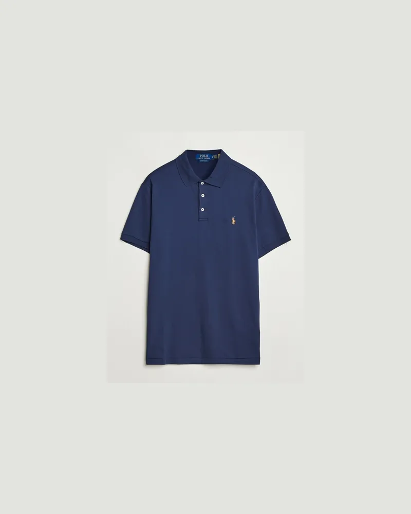 Ralph Lauren Custom Slim Fit Cotton Polo Refined Navy Blau