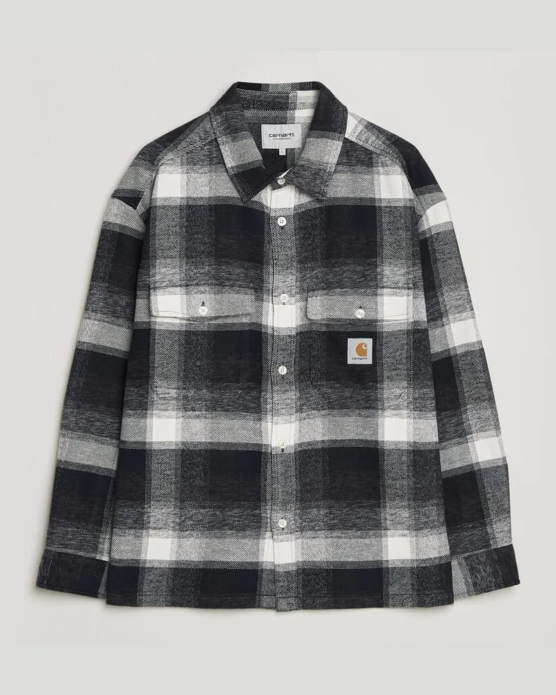 Carhartt WIP Esterson Checked Shirt Dark Navy Blau
