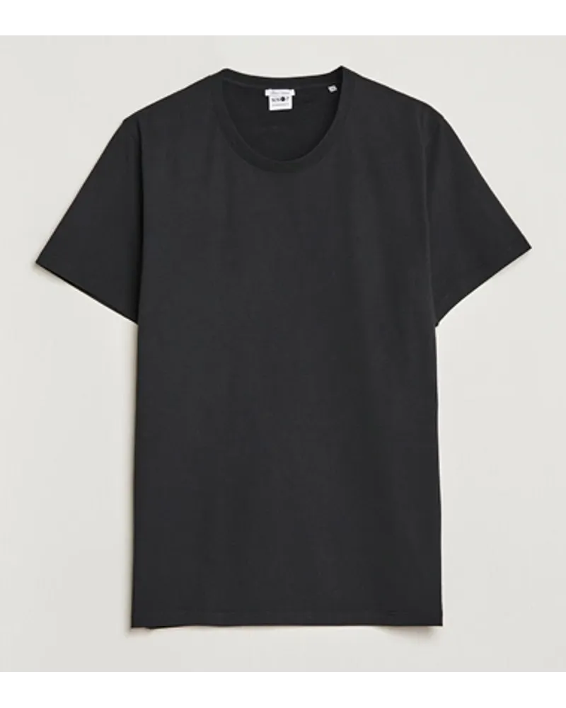 NN 07 Pima Rundhals Tshirt Black Schwarz