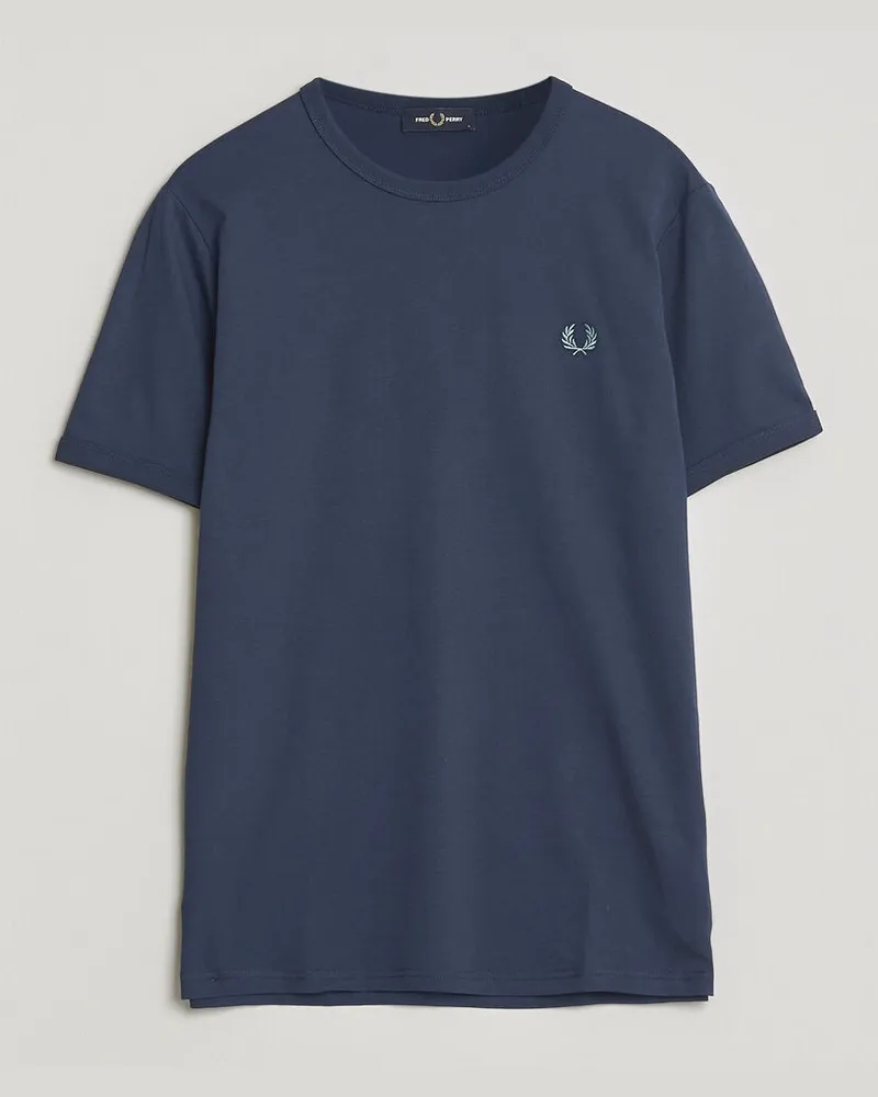 Fred Perry Ringer T-Shirt Tennis Blue Blau