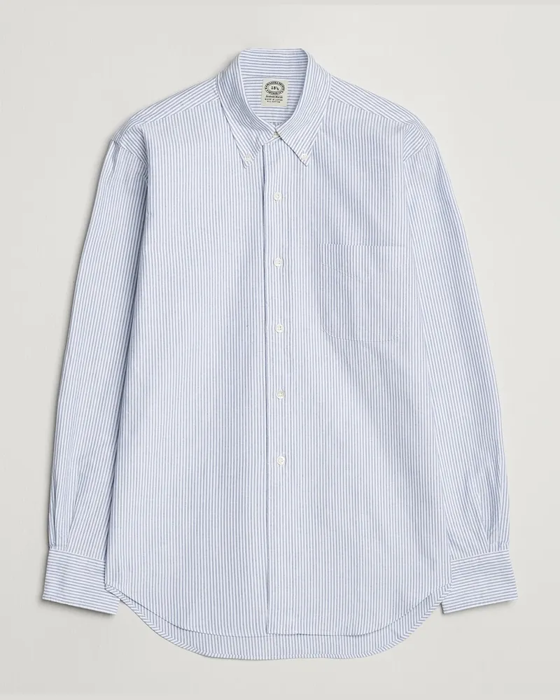 Kamakura Shirts Vintage Ivy Oxford Button Down Shirt Blue Stripe Blau