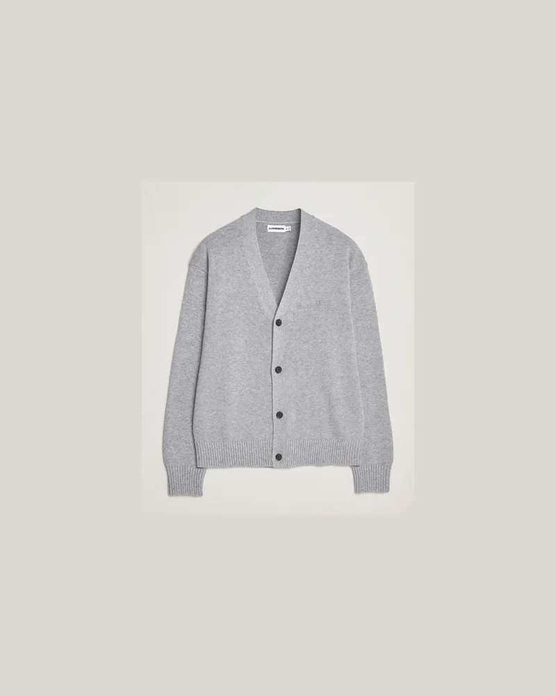J.Lindeberg Eddy Wool/Cotton Knitted Cardigan Light Grey Melange Grau