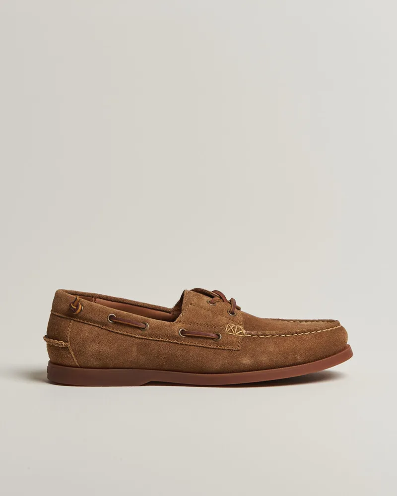 Ralph Lauren Merton Suede Boat Shoe Desert Tan Braun