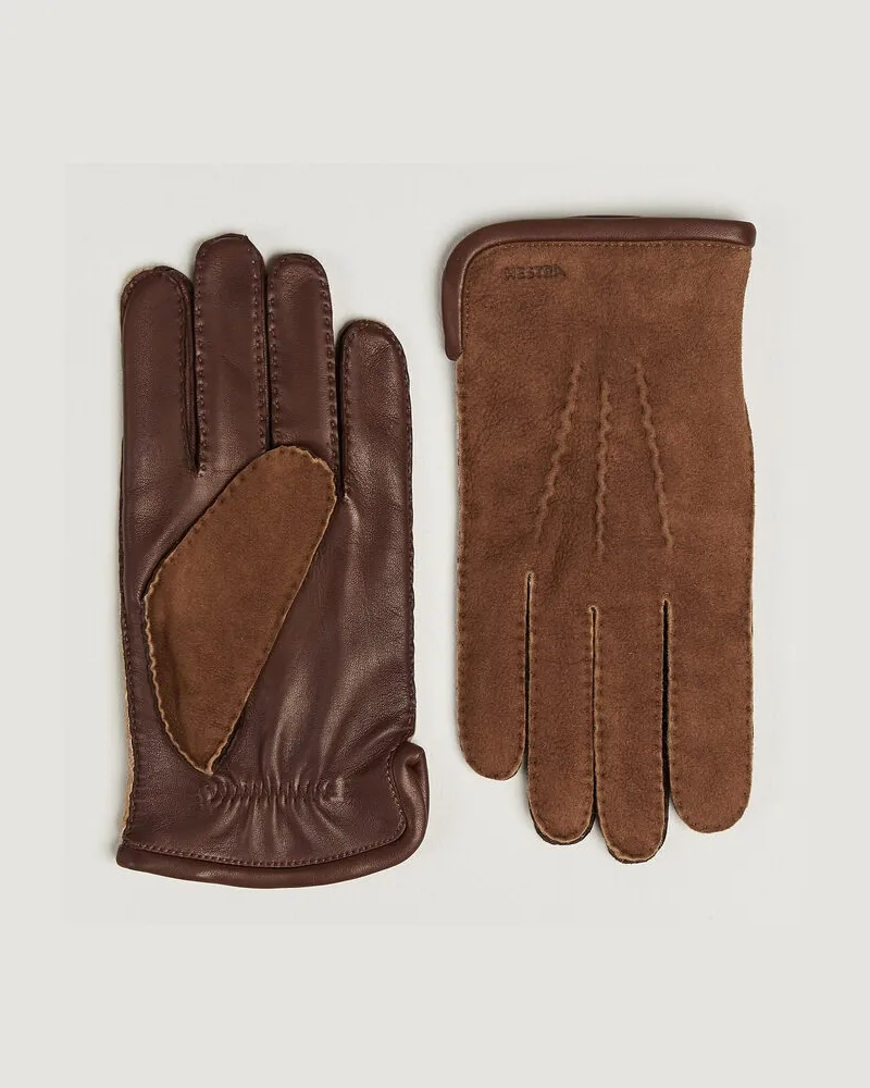 Hestra Balthazar Suede/Nappa Leather Glove Brown Braun