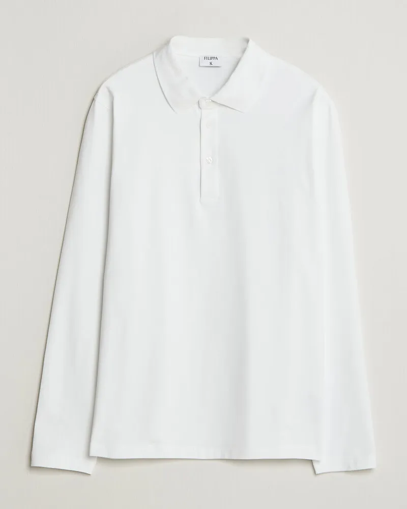 Filippa K Luke Stretch Polo Shirt White Weiß