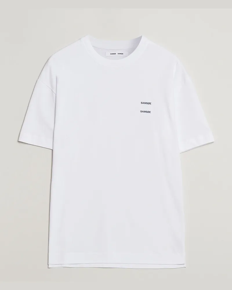 Samsøe & Samsøe Joel Organic Cotton T-Shirt White Weiß