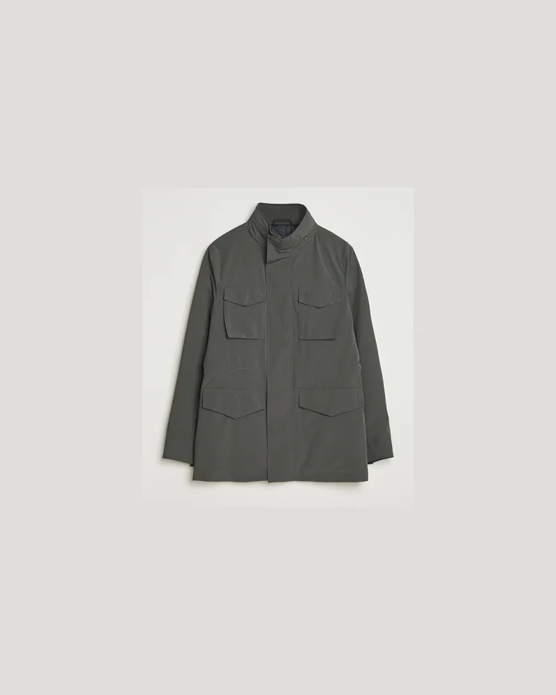 Oscar Jacobson M65 Nylon Field Jacket Olive Grün
