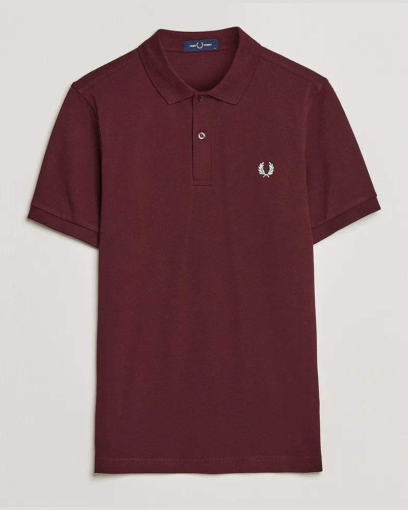 Fred Perry Plain Polo Shirt Oxblood Rot