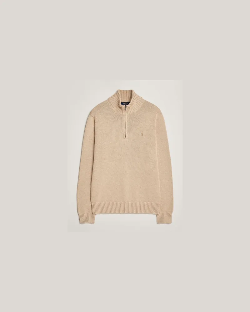 Ralph Lauren Polo Ralph Lauren Cotton Pullover Half Zip Dune Mela Beige
