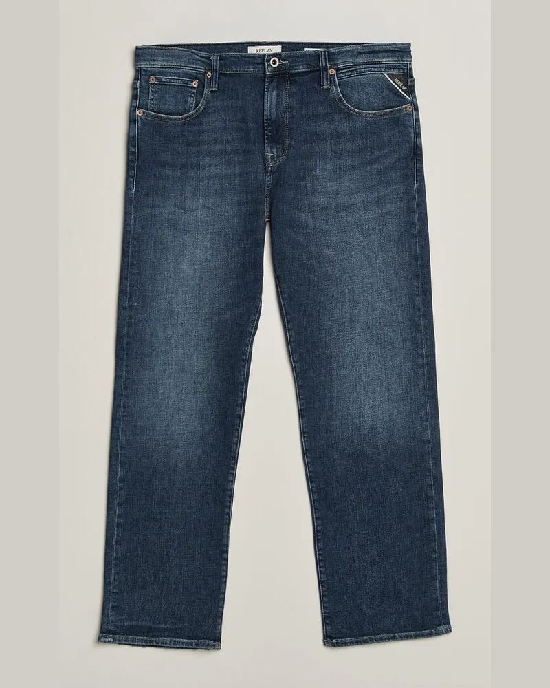 Replay Aideen Straight Fit Jeans Medium Blue Blau