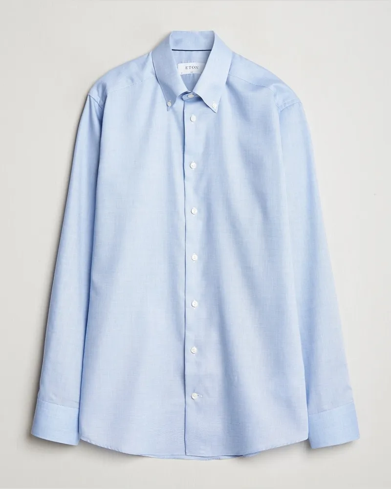 Eton Slim Fit Wrinkle Free Oxford Shirt Light Blue Blau