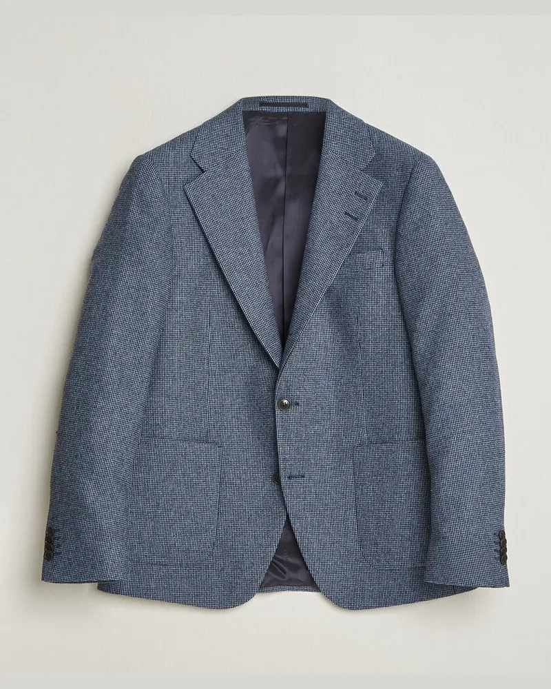 Tiger of Sweden Easer Wool Pepita Blazer Iron Haze Blau