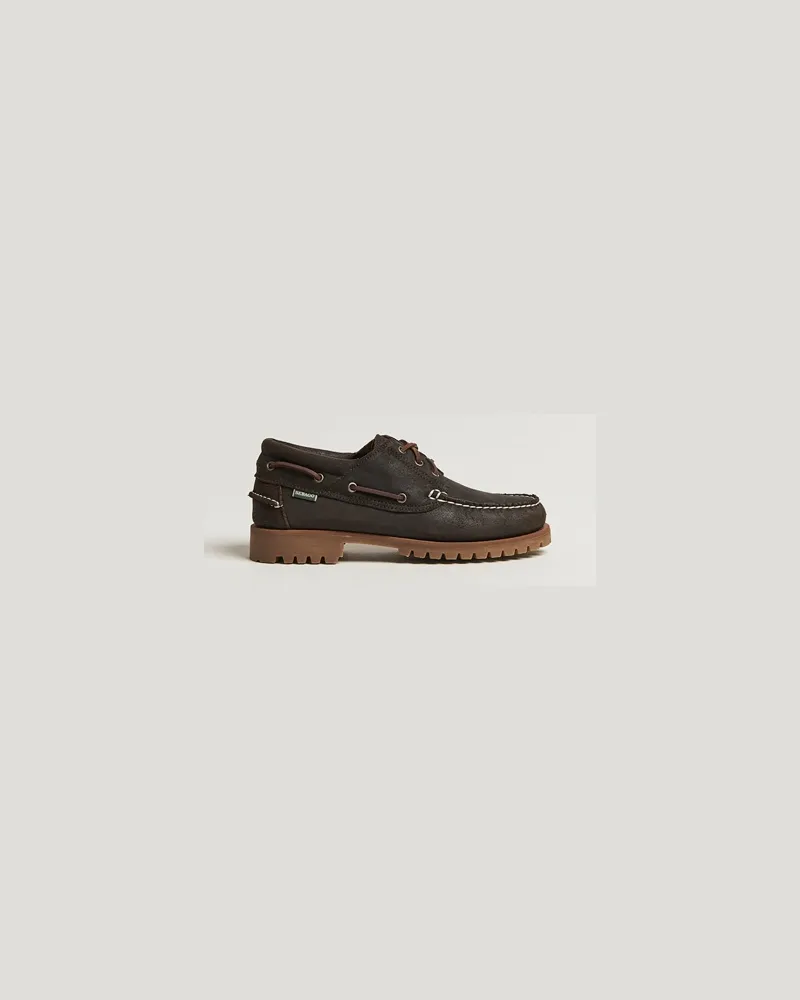 Sebago Acadia Waxed Suede Loafer Dark Brown Braun