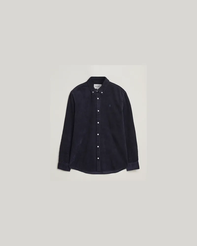 Carhartt WIP Madison Cord Shirt Dark Navy Blau