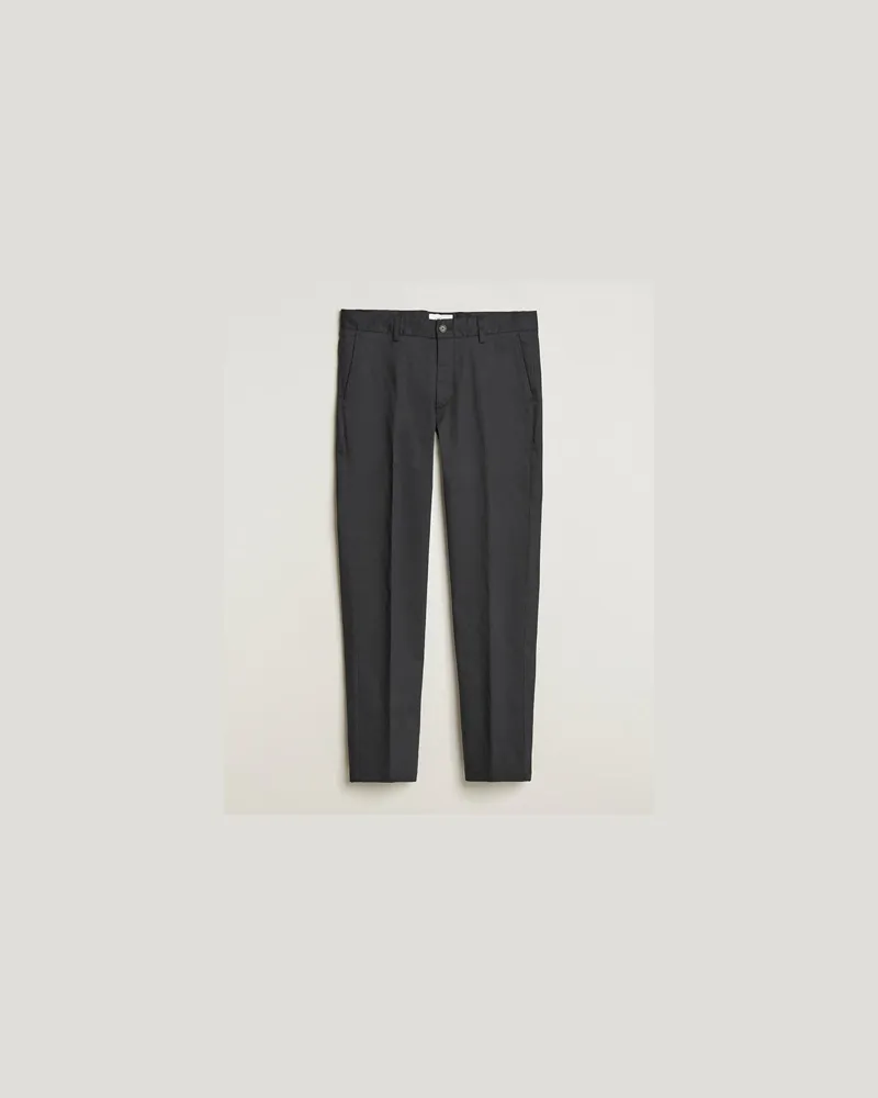 LES DEUX Como Reg Baumwoll Pants Black Schwarz