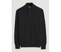Cashmere Half Zip Sweater Black