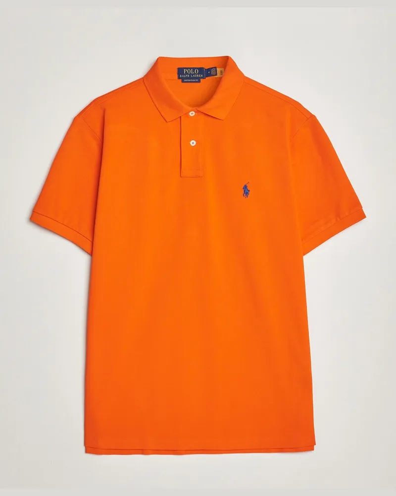 Ralph Lauren Custom Slim Fit Polo Sailing Orange Orange