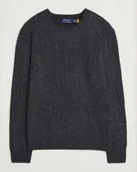 Ralph Lauren Woll/Cashmere Cable Rundhals Dark Granite Heather Grau