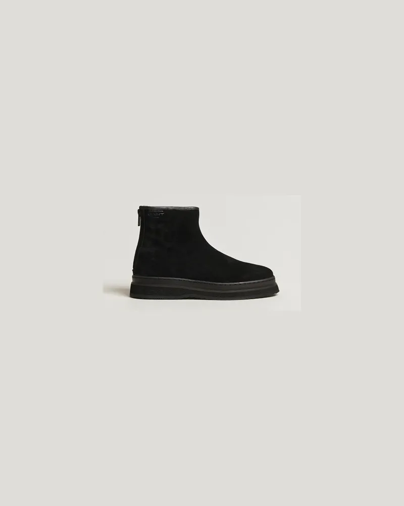Gant Blistown Shearling Suede Curling Boot Black Schwarz