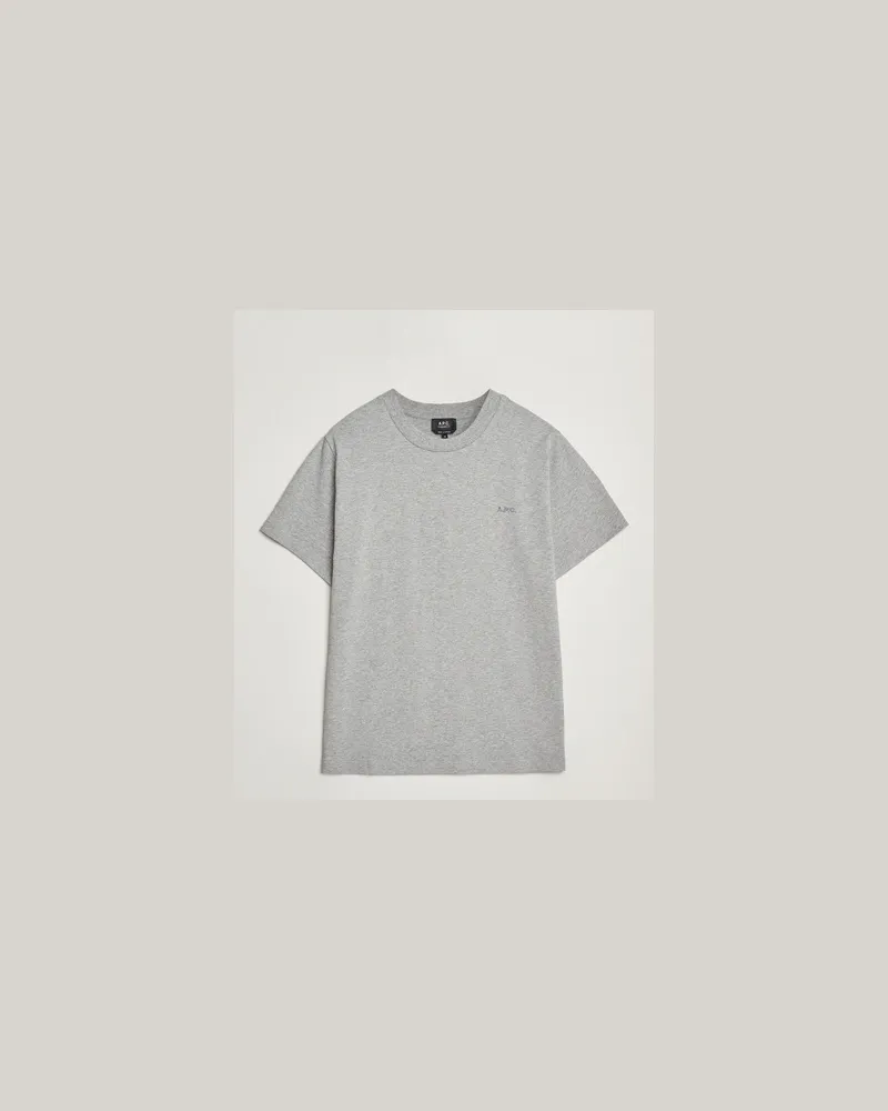 A.P.C. Embroidered APC T-Shirt Heather Grey Grau