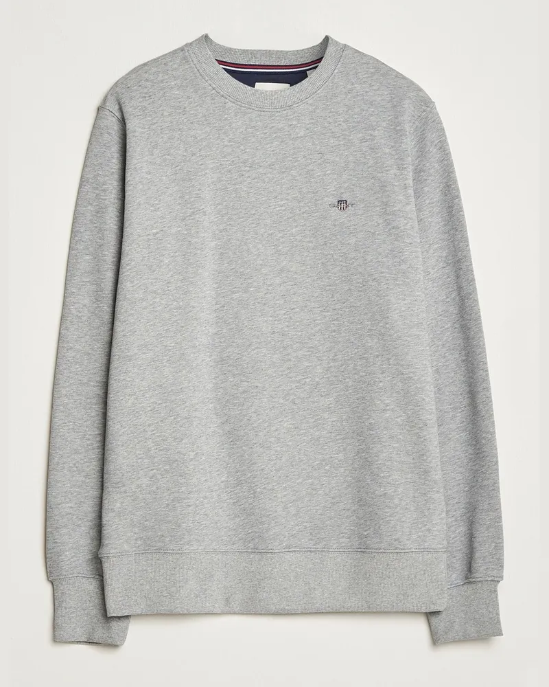 Gant Original Crew Neck Sweatshirt Grey Melange Grau
