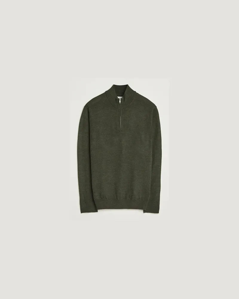 NN 07 Sergio Merino Half Zip Dark Army Grün