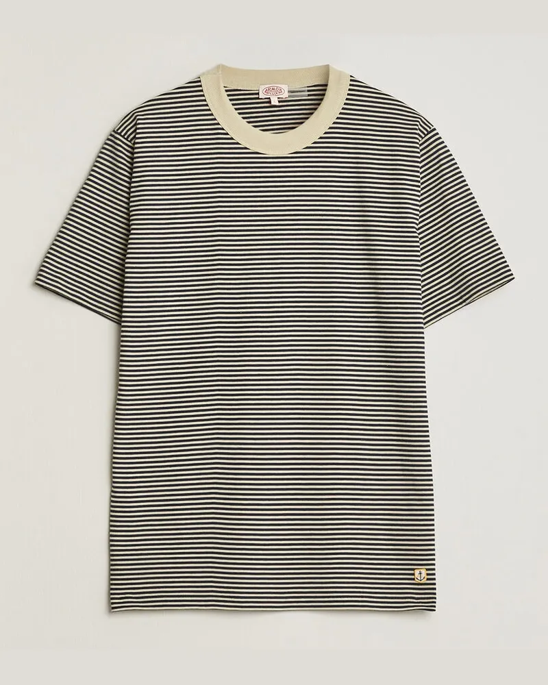 Armor-Lux Callac Héritage Stripe T-Shirt Gravel/Marine Deep Mehrfarbig