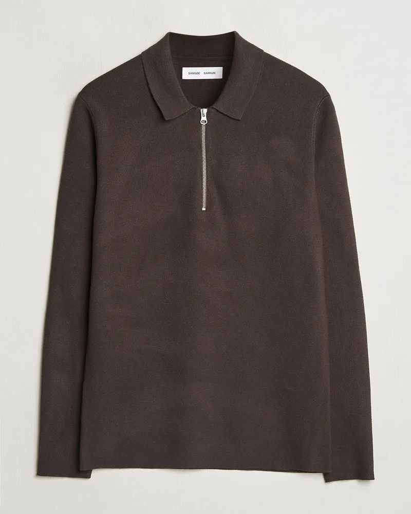 Samsøe & Samsøe Guna Half Zip Turkish Coffee Braun