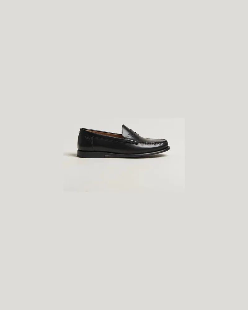 HUGO BOSS BOSS BLACK Tevan Leather Moccasin Black Schwarz