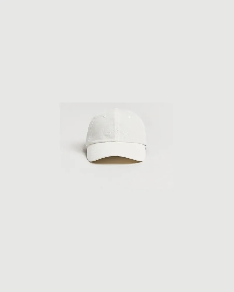 Stone Island Micro Cord Cotton Cap Ivory Weiß