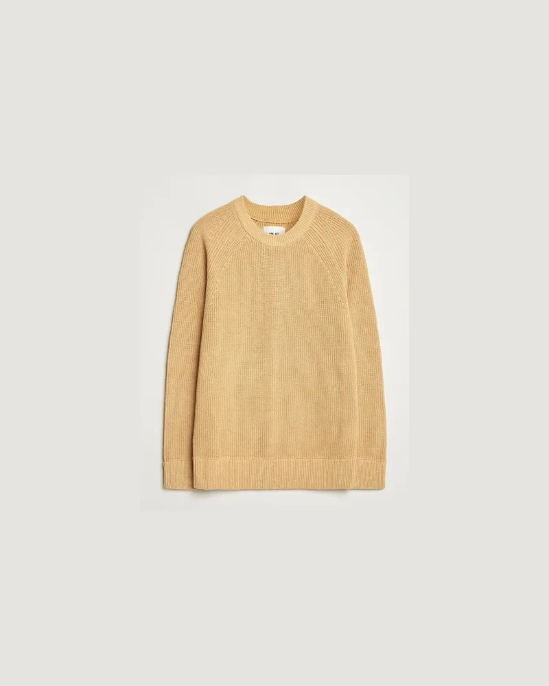 NN 07 Jacobo Cotton Knitted Sweater Honey Gelb