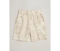 Lesley Paisley Shorts Light Ivory