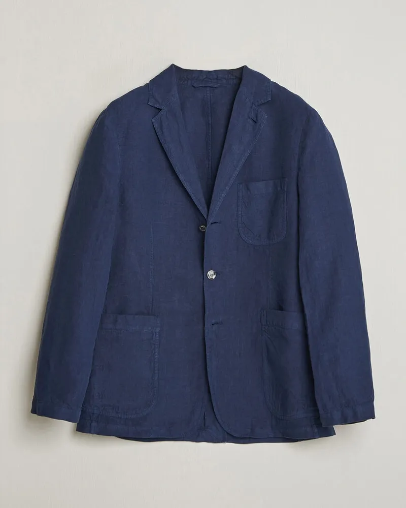 ASPESI Samuraki Linen Blazer Navy Blau