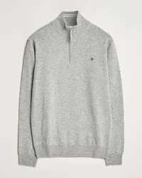 Gant LamsbWoll Half Zip Grey Melange Grau