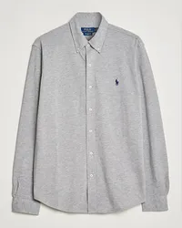 Ralph Lauren Slim Fit Featherweight Mesh Shirt Andover Heather Grau