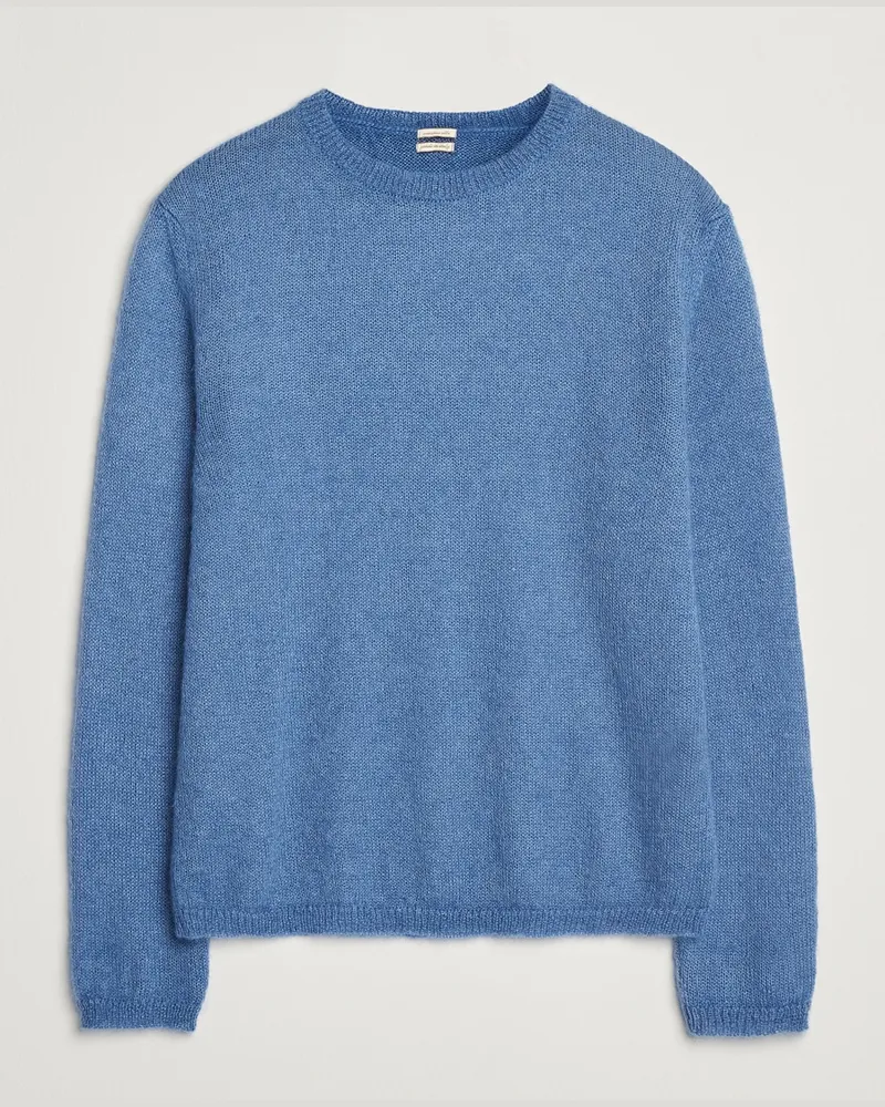 Massimo Alba Baby Mohair Crew Neck Pullover Sky Blue Blau