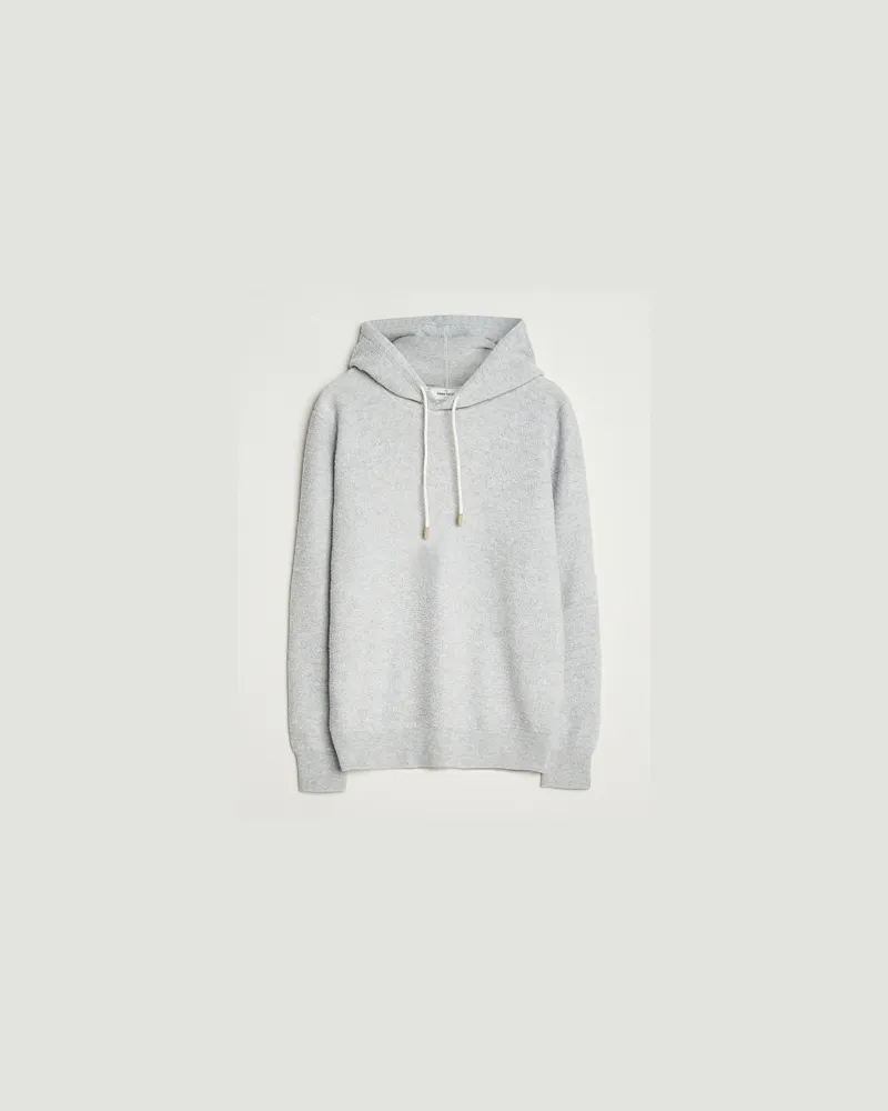 Gran Sasso Boiled Wool Hoodie Light Grey Melange Grau