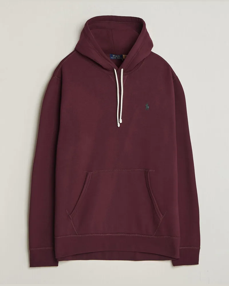 Ralph Lauren RL Fleece Hoodie Classic Wine Rot