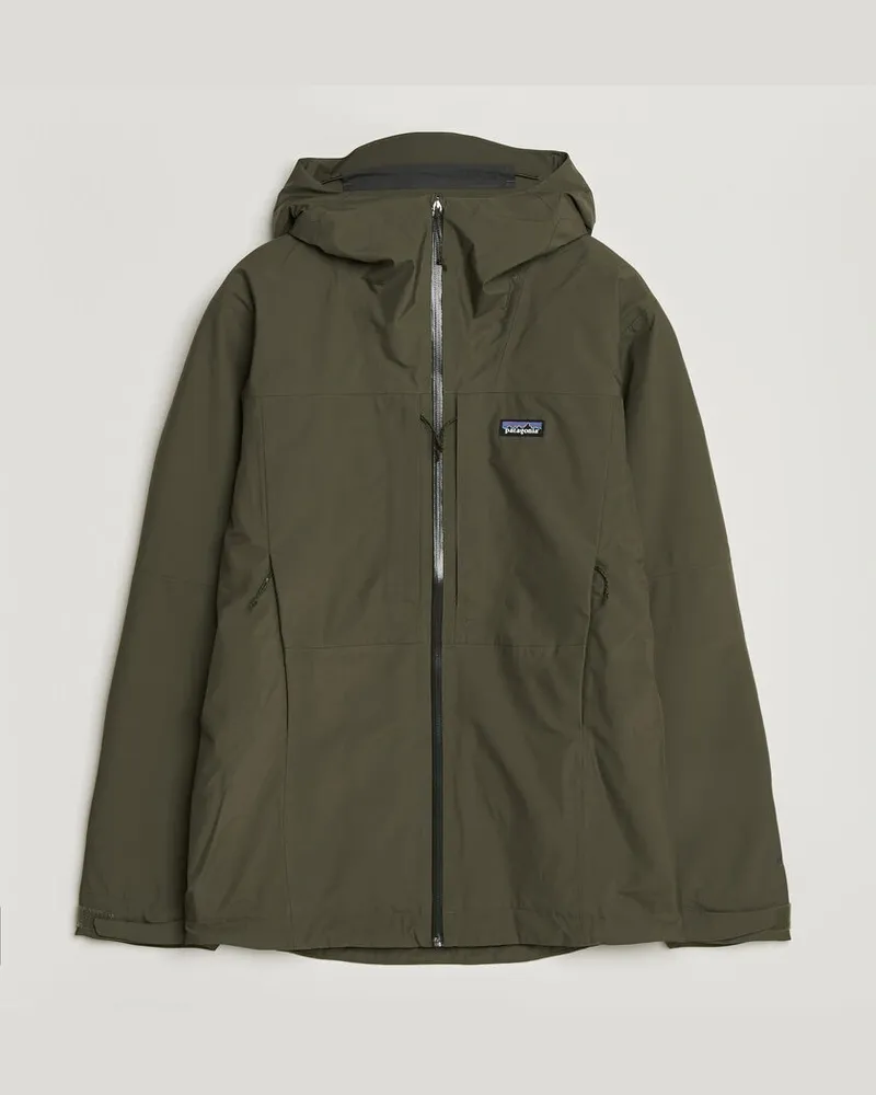 Patagonia Insulated Boulder Fork Rain Jacket Basin Green Grün