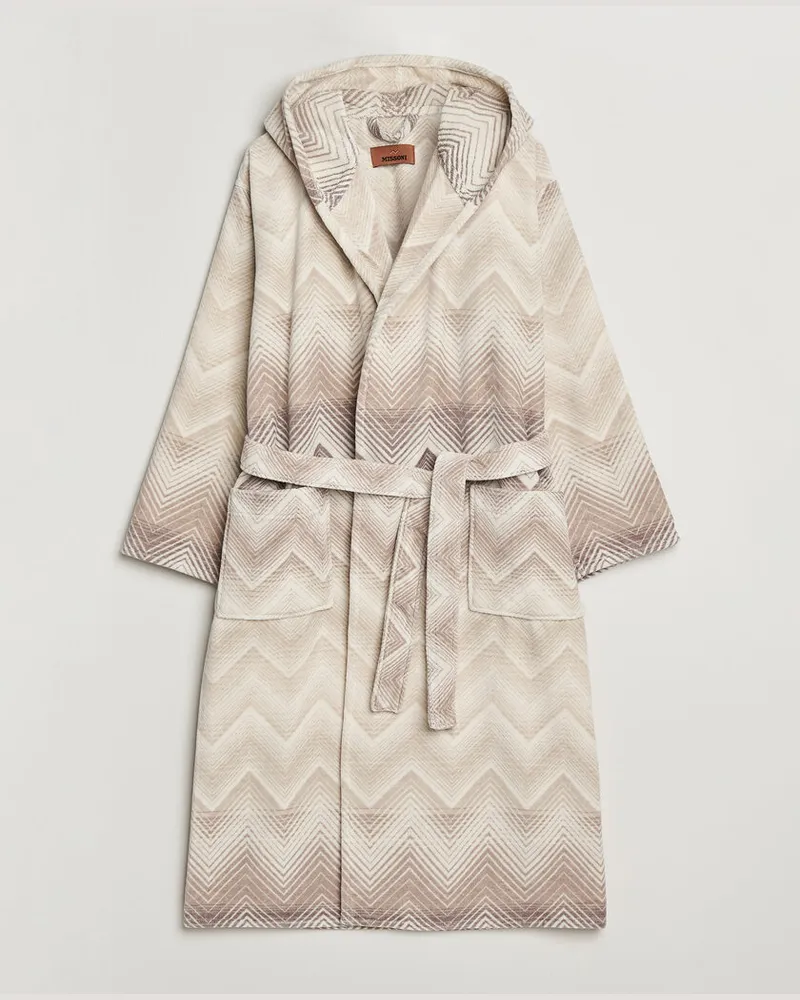 Missoni Home Marea Hooded Bathrobe Beige Beige